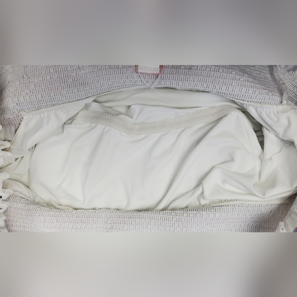 Red Carter Ipanema Smocked‎ Off Shoulder Maillot Women's one piece Swimsuit Sz L - Picture 7 of 13